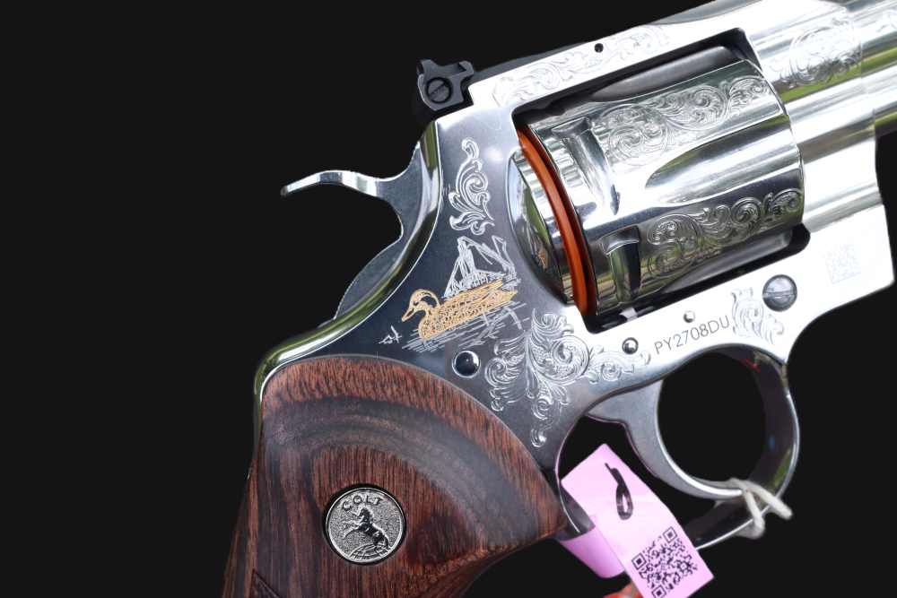 Colt Python Stainless Engraved DU .357 Magnum 6" - As New in Box-img-2
