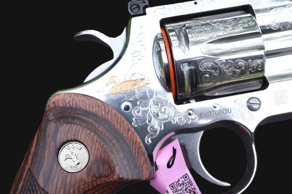 Colt Python Stainless Engraved DU .357 Magnum 6" - As New in Box-img-11