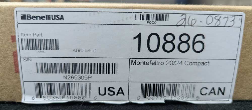Benelli Montefeltro 20GA 24inch Semi Auto 10886 NIB-img-25