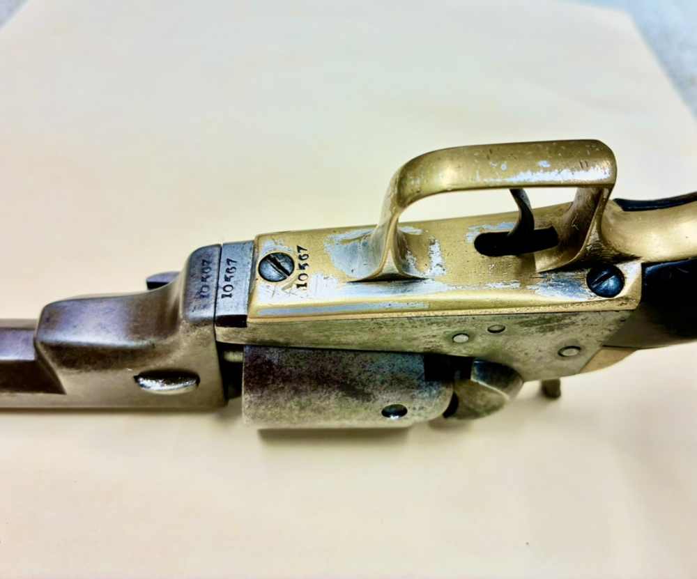 COLT 1848 BABY DRAGOON, 10567 Matching, Silver, VG-Exc-img-10