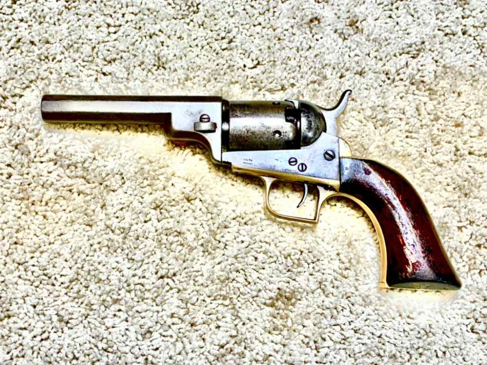 COLT 1848 BABY DRAGOON, 10567 Matching, Silver, VG-Exc-img-0