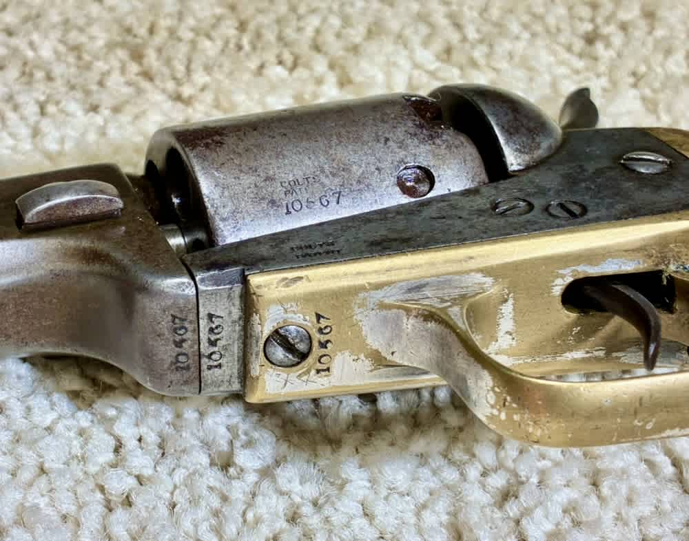 COLT 1848 BABY DRAGOON, 10567 Matching, Silver, VG-Exc-img-9