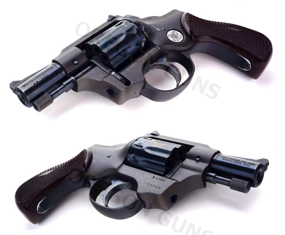 HI-STANDARD SENTINEL SNUB R-101 BLUE .22 LR REVOLVER MFG 1957 C&R OK-img-3