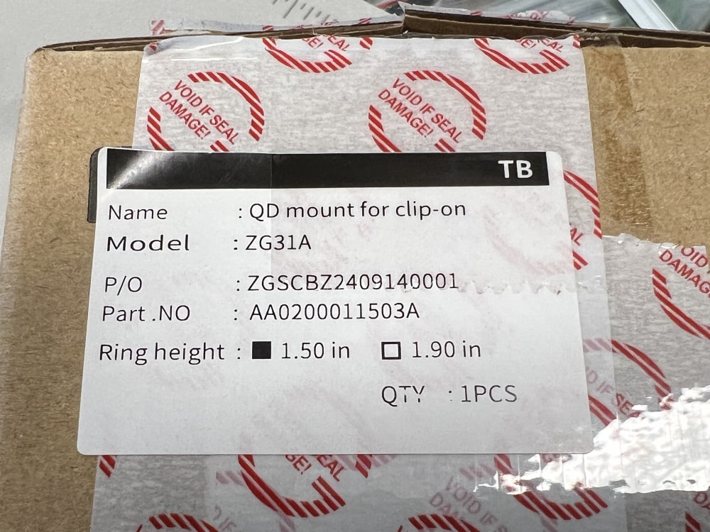 QD 1.5" pic mount for Thermal Clip-On-img-1
