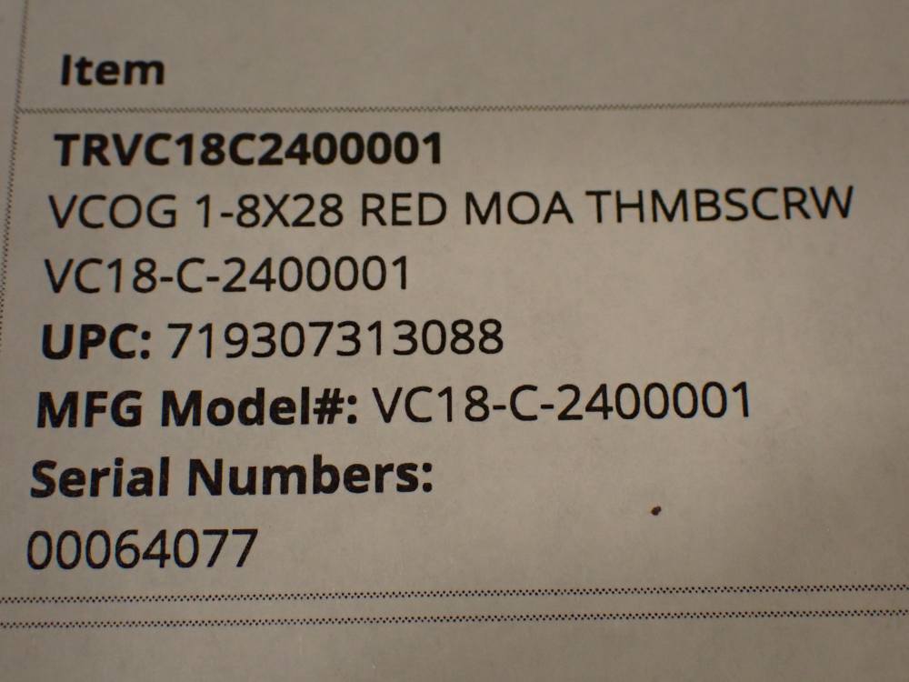 Trijicon VCOG 1-8x28 Red MOA Crosshair Reticle New-img-32