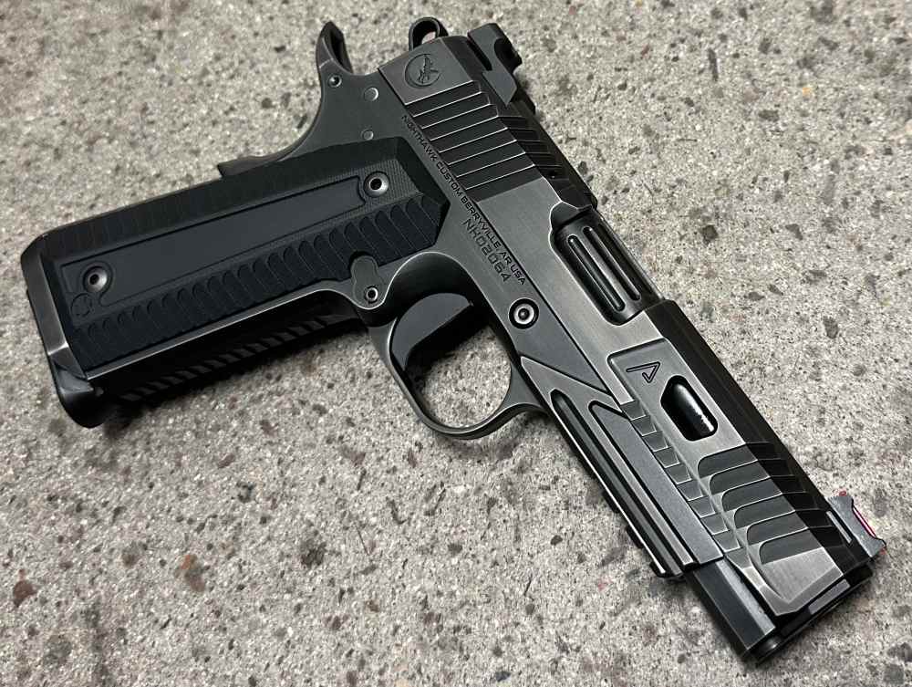 Nighthawk Custom 1911 Agent 2 Commander 4.25" 45ACP Recon IOS Smoked Nit-img-0