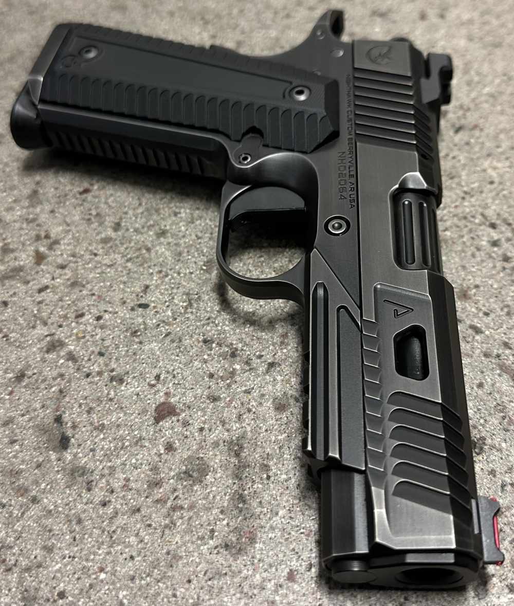 Nighthawk Custom 1911 Agent 2 Commander 4.25" 45ACP Recon IOS Smoked Nit-img-6