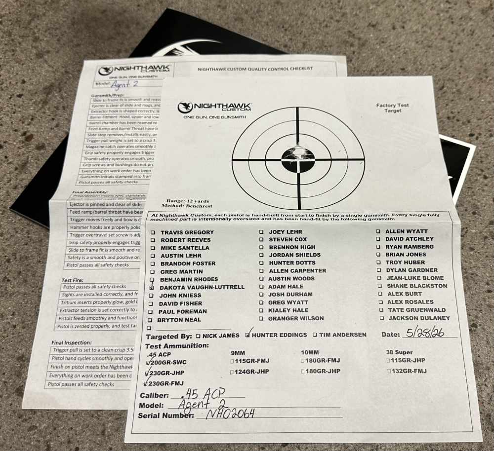 Nighthawk Custom 1911 Agent 2 Commander 4.25" 45ACP Recon IOS Smoked Nit-img-15