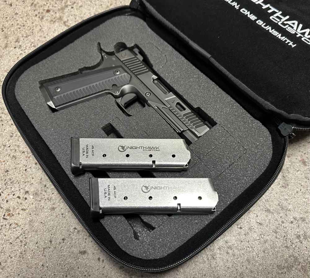 Nighthawk Custom 1911 Agent 2 Commander 4.25" 45ACP Recon IOS Smoked Nit-img-14