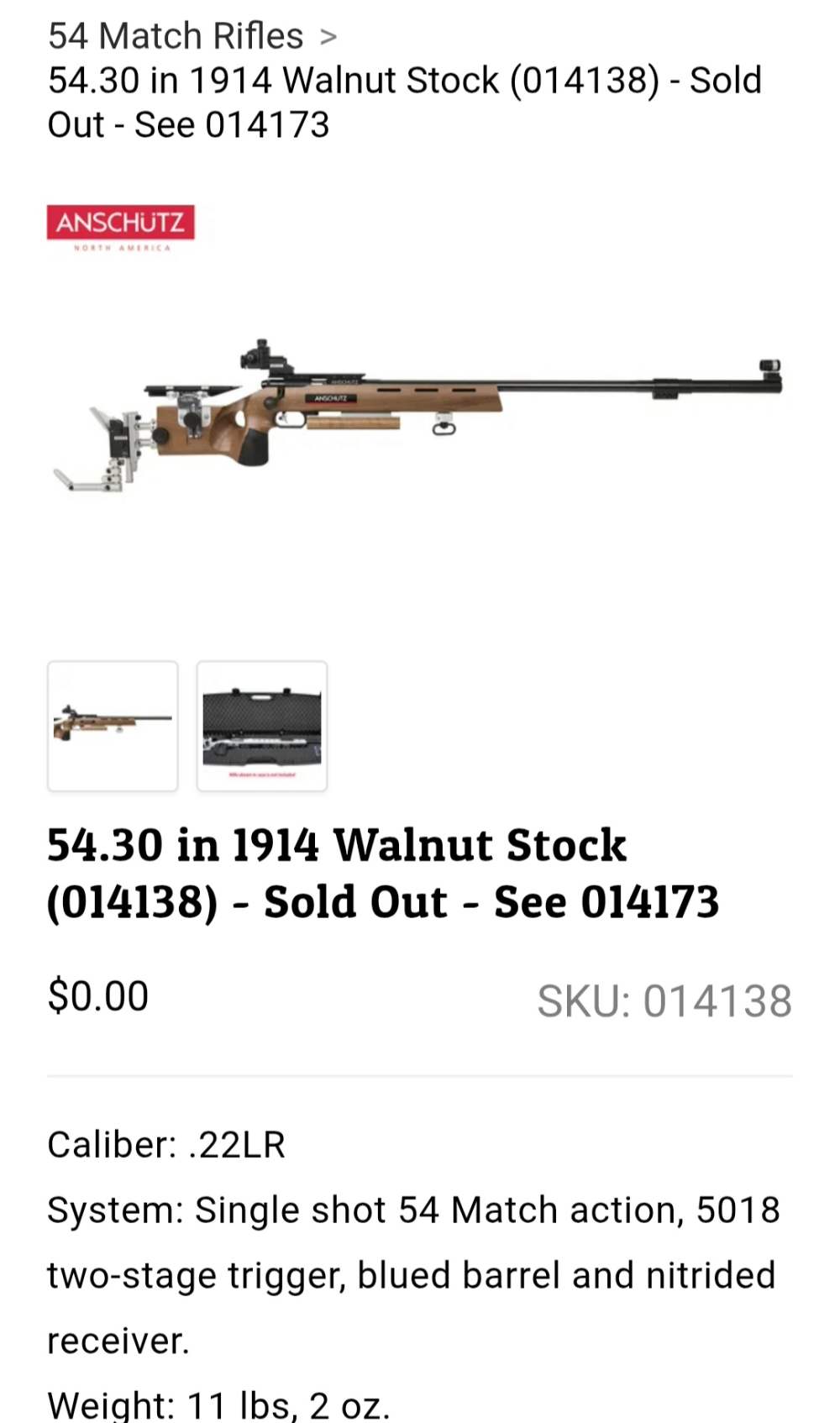 ANSCHUTZ 54.30 in 1914 Walnut Stock! Anschutz .22LR Match 54 -img-28