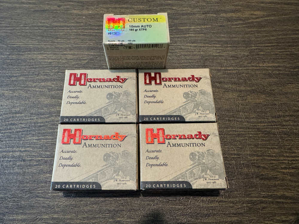 Hornady 9126 Custom 10mmAuto 180gr XTP HP 20 Per Box (100 rds)-img-0