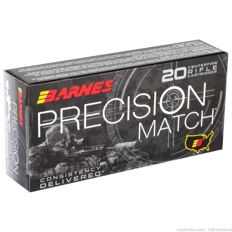 Barnes Precision Match 5.56 NATO 69 Grain Open Tip Match Boat Tail, 20 rds-img-2