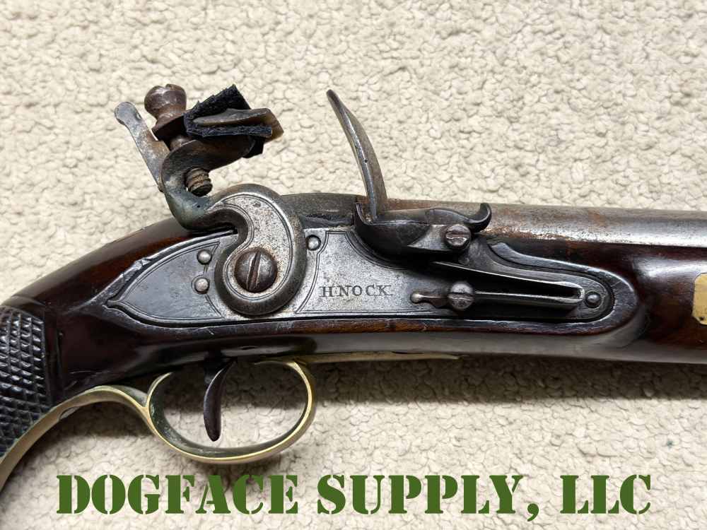 Antique Henry Nock London 9" Flintlock Officer or Traveler Pistol – 1790s?-img-7