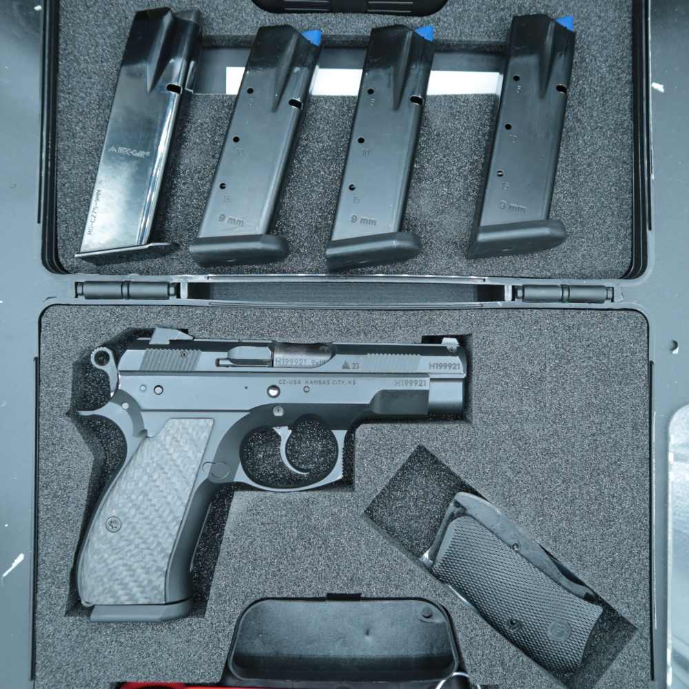 CZ75D PCR Compact 9mm Pistol DA/SA 3.75" LOK Grips 5 MAGS -img-0