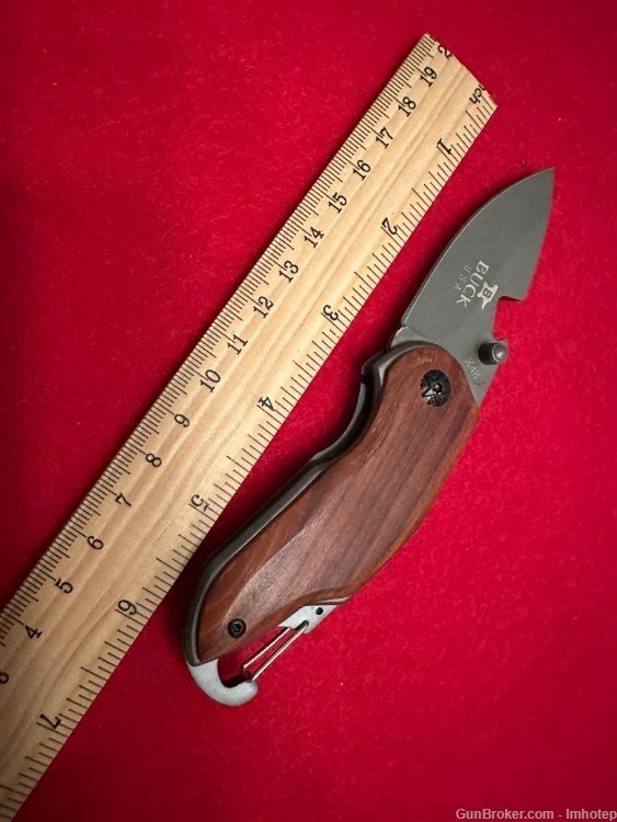 Buck Pocket Knife Wooden Grips -img-4