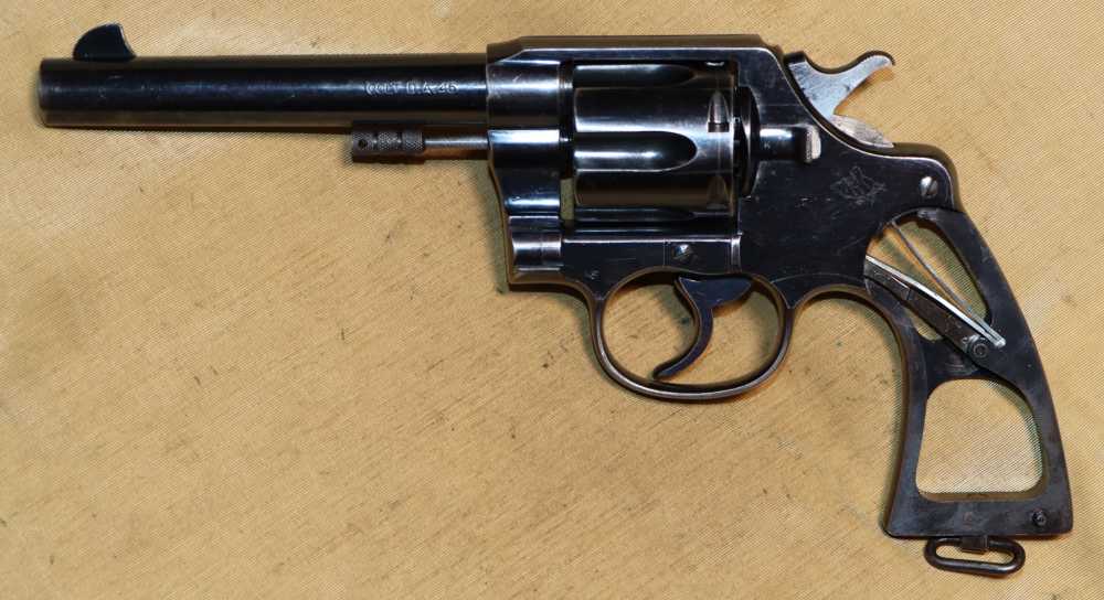 Rare & Fine Colt US Model 1909 .45 Revolver w/ Orig Unopened Box of Ammo-img-1