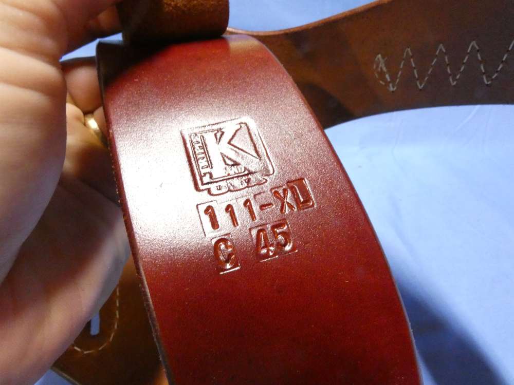 Triple K Wyoming Leather Drop Belt 111-XL  C 45 Left hand *like new*-img-3