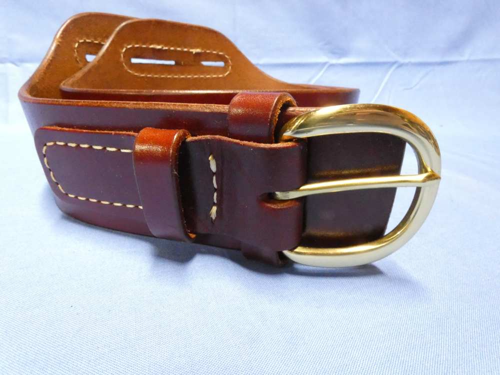 Triple K Wyoming Leather Drop Belt 111-XL  C 45 Left hand *like new*-img-1