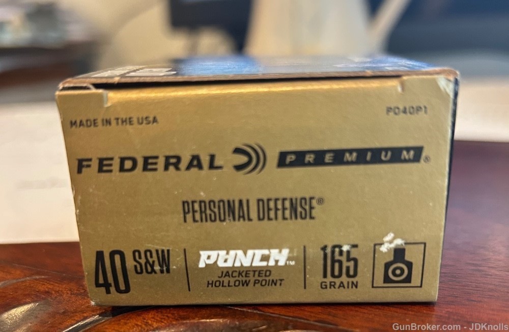 40 S&W 165 gr PUNCH JHP Personal Defense #PD40P1 20 Rounds Fast Ship!-img-1