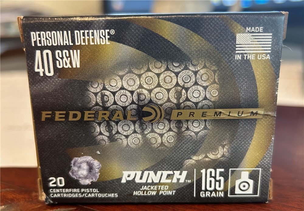 40 S&W 165 gr PUNCH JHP Personal Defense #PD40P1 20 Rounds Fast Ship!-img-0