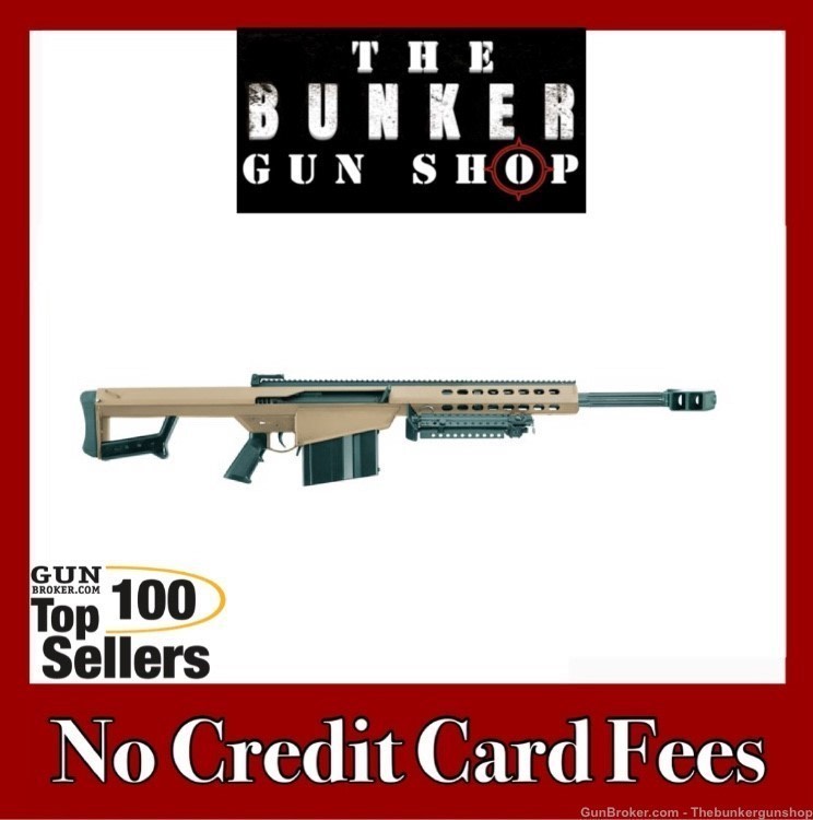 NEW! BARRETT MODEL 82A1 SEMI AUTO RIFLE .50 BMG 14030 FREE SHIP w/ COUPON-img-0