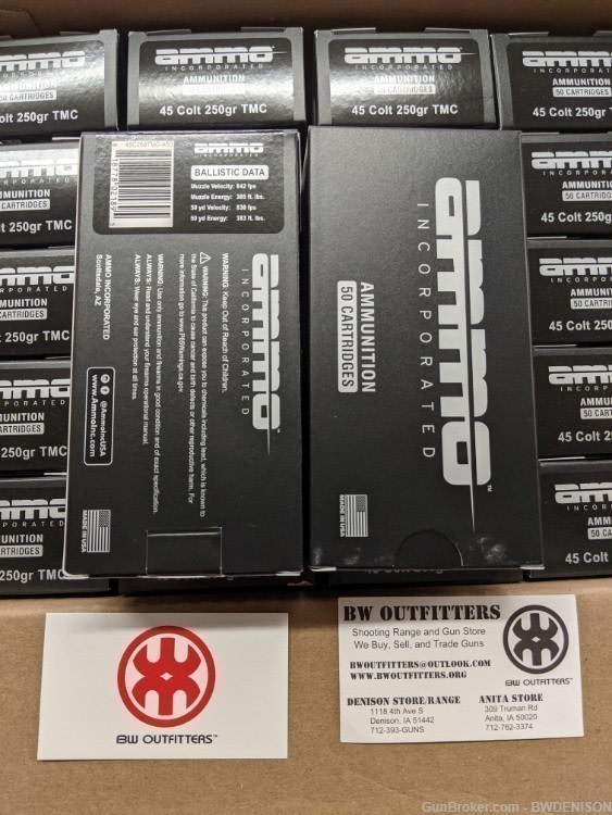 Ammo Inc 45 Long Colt 250gr FMJ 1000rds 45C250TMC-A50-img-2