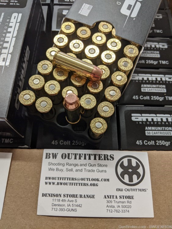Ammo Inc 45 Long Colt 250gr FMJ 1000rds 45C250TMC-A50-img-0