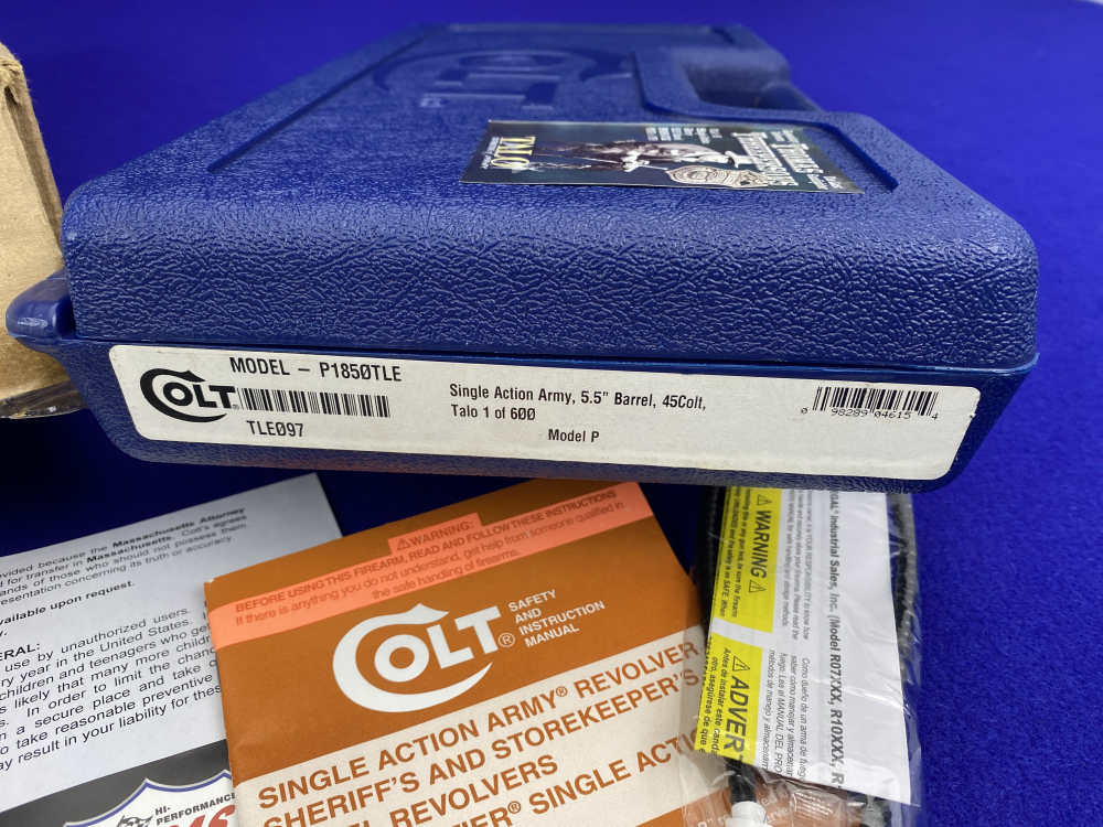 Colt Single Action Army .45LC *TALO 1 OF 350 THOMAS THREEPERSONS EDITION*-img-43