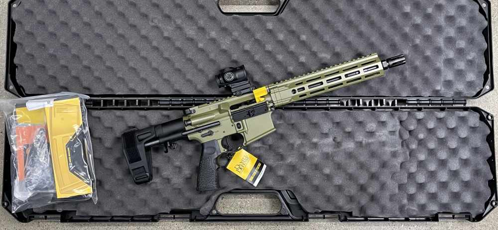 New-Daniel Defense DDM4 PDW 5.56 Green Pistol w/ Brace & Optic $Super Deal$-img-0