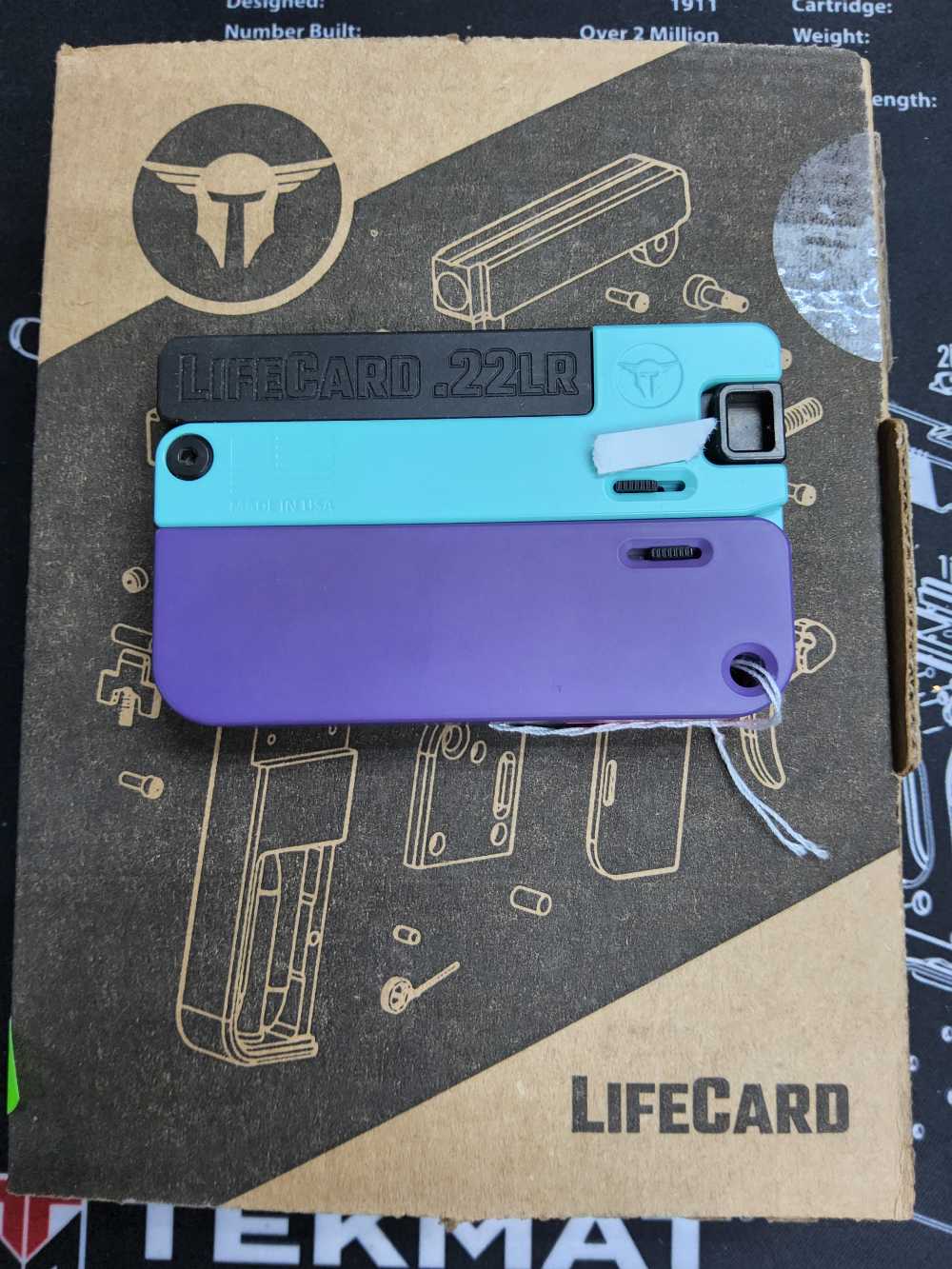       LifeCard Handgun .22 LR Single Shot 2.5" Barrel Confetti Aluminum-img-0