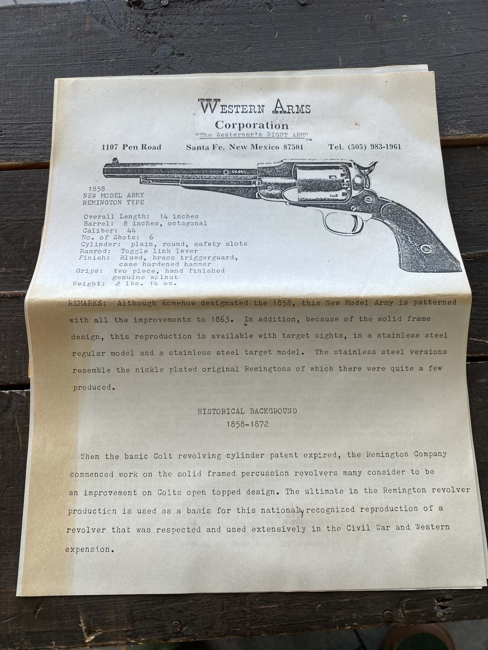 Western Arms 1858 New Model Army Remington Type Penny Auction-img-26