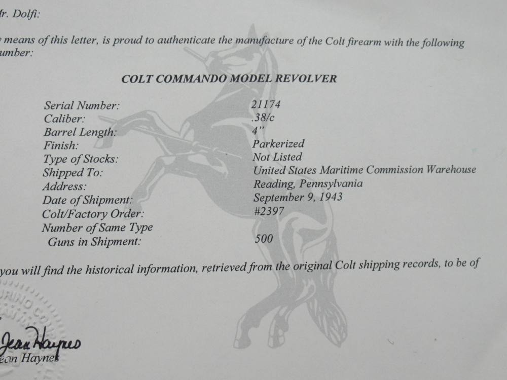 Very Nice 1943 WWII US Army Colt Commando 38 special revolver 1911-img-3