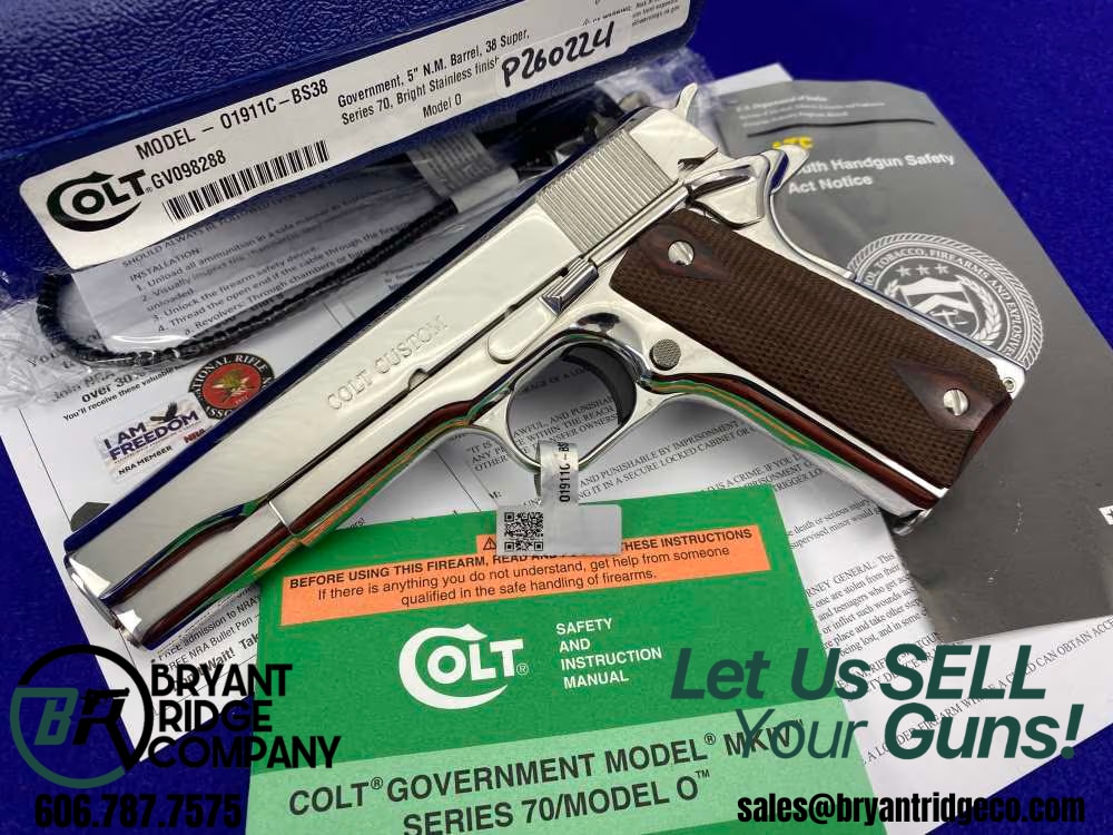 Colt Custom Government Model Series 70 .38 Super *BEAUTIFUL SEMI-AUTO COLT*-img-0