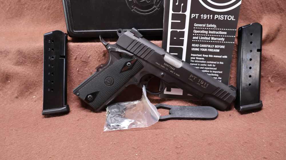 Taurus PT 1911 45 ACP Semi 5" BRL 2x 8 Rd Ambi Safety EXC Bore -img-0