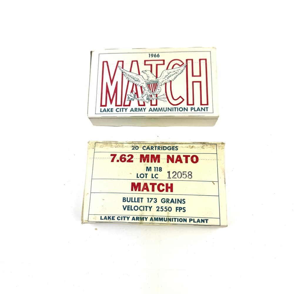 1966 Lake City Ammunition M118 7.62mm NATO Match Ammo - 40 Rounds -img-0