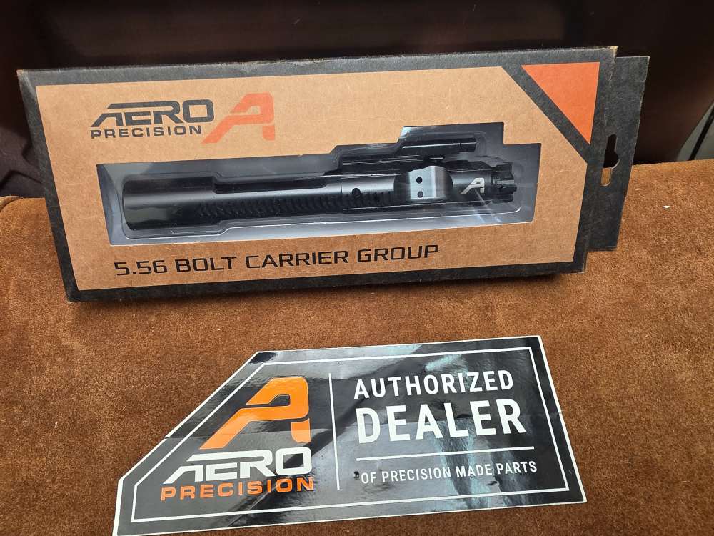 NEW Aero Precision 5.56 Bolt Carrier Group w/LOGO Complete - Black Nitride-img-0