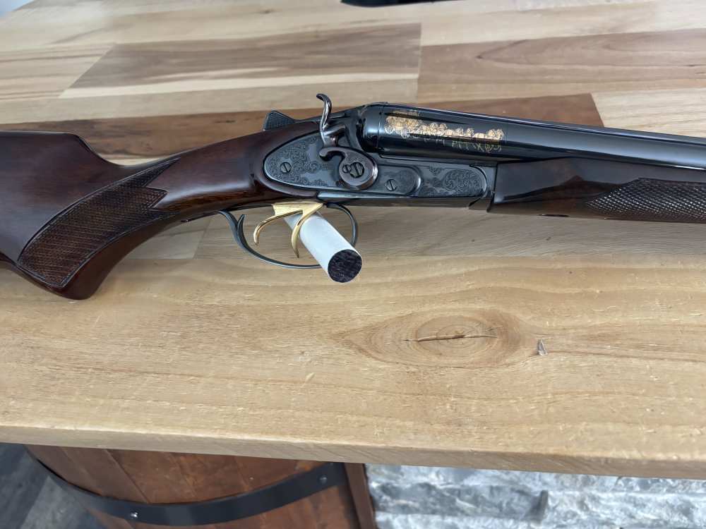 Baikal JOHN WAYNE sxs 12 gauge double barrel COACH GUN engraved COLLECTOR -img-2