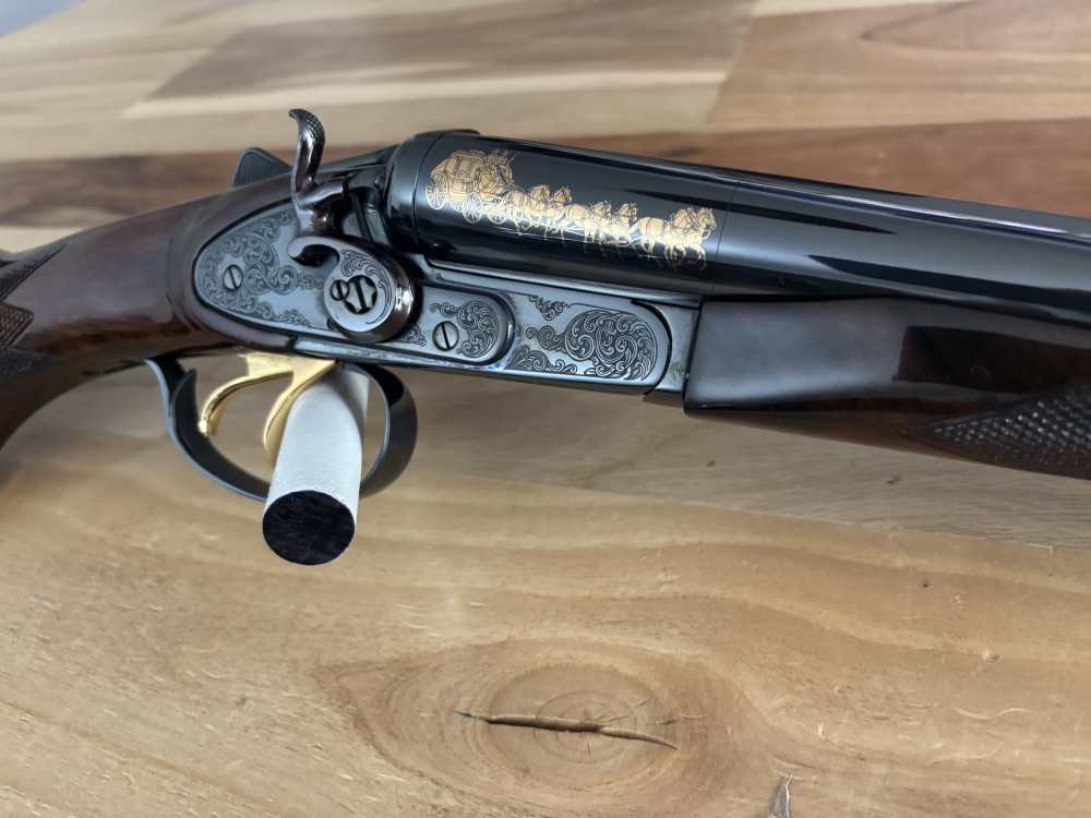 Baikal JOHN WAYNE sxs 12 gauge double barrel COACH GUN engraved COLLECTOR -img-3