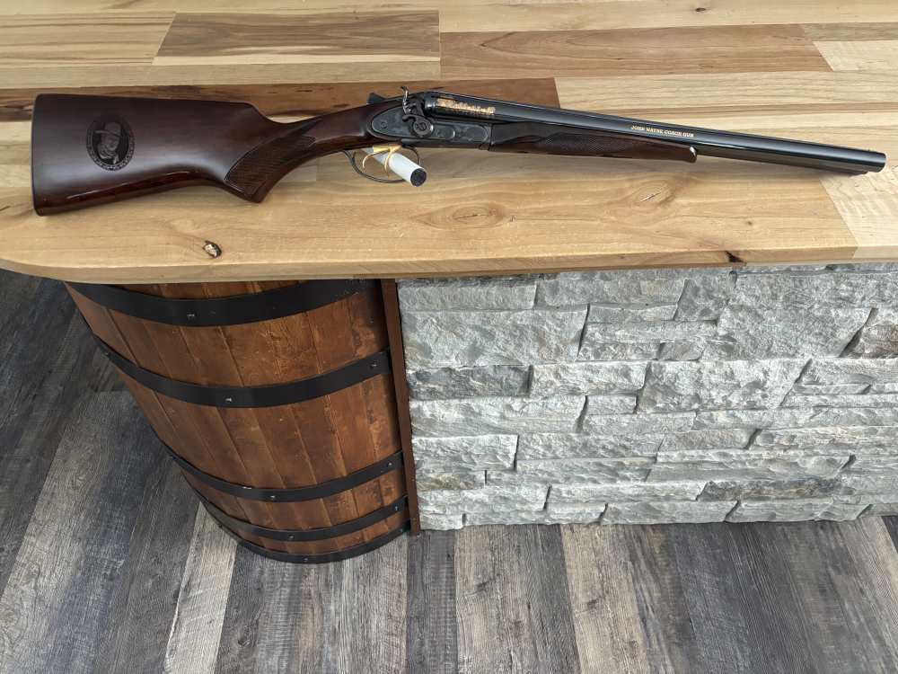 Baikal JOHN WAYNE sxs 12 gauge double barrel COACH GUN engraved COLLECTOR -img-0