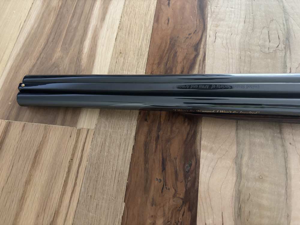 Baikal JOHN WAYNE sxs 12 gauge double barrel COACH GUN engraved COLLECTOR -img-16