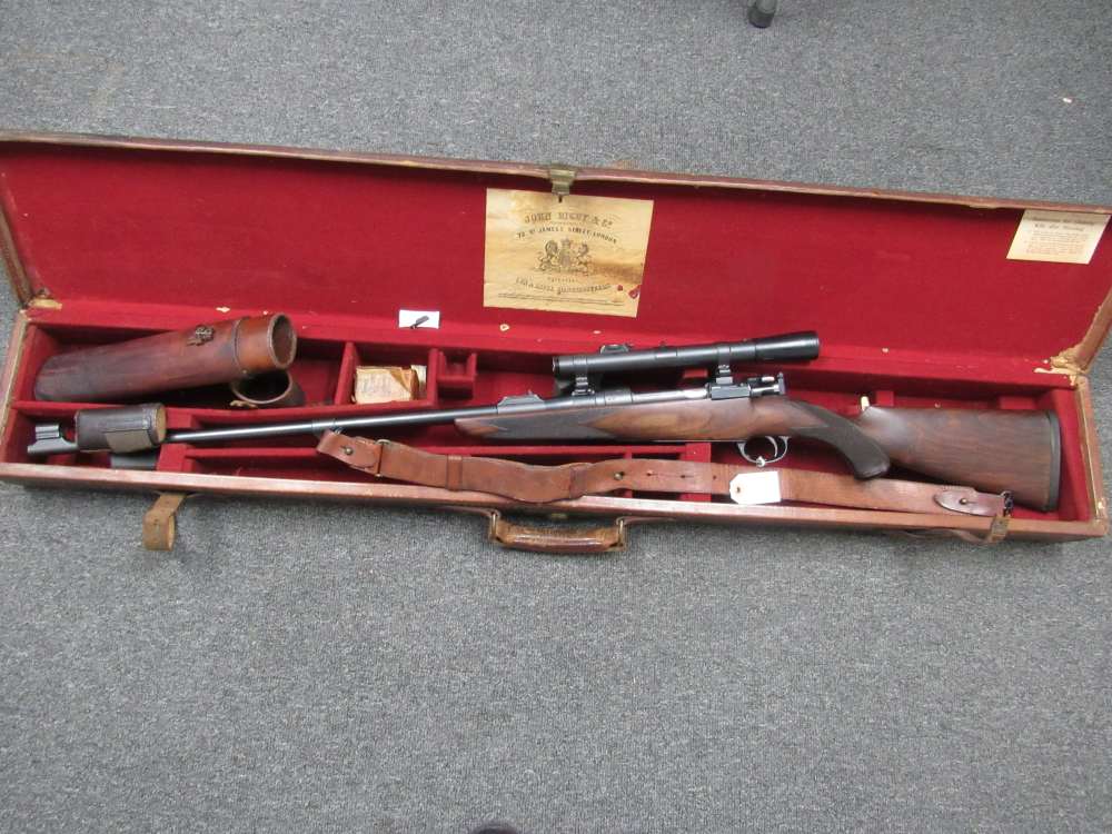 JOHN RIGBY & CO. BEST RIGBY SPORTING RIFLE .350 BORE CONVERTED TO .375 H&H -img-0