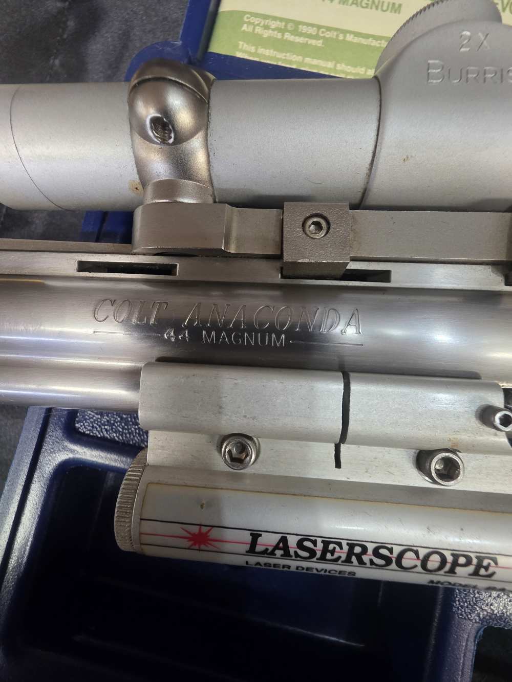 Colt Anaconda 44 Magnum With Pistol Scope Burris 2X and Laser Scope Laser-img-5