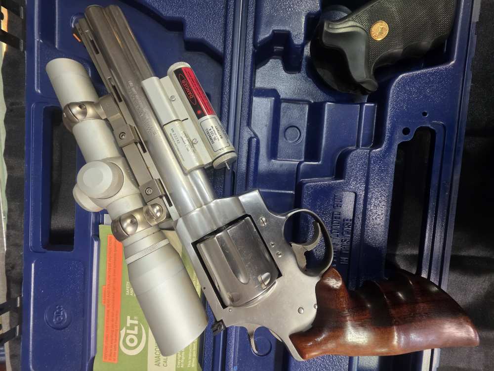 Colt Anaconda 44 Magnum With Pistol Scope Burris 2X and Laser Scope Laser-img-7