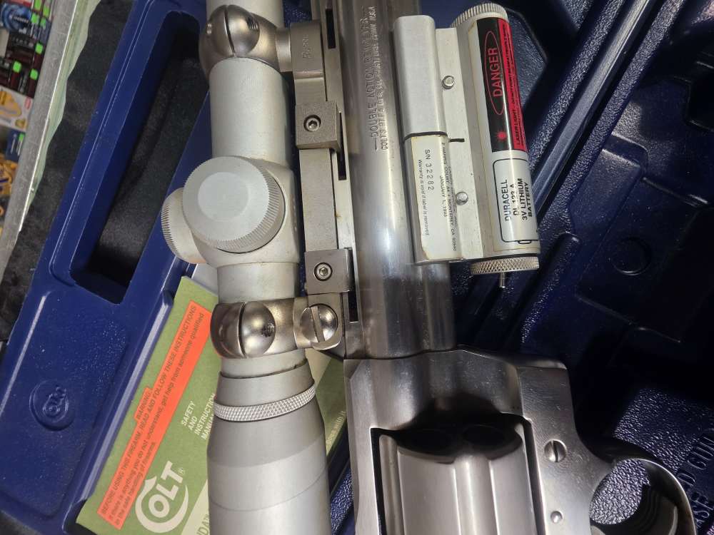 Colt Anaconda 44 Magnum With Pistol Scope Burris 2X and Laser Scope Laser-img-8