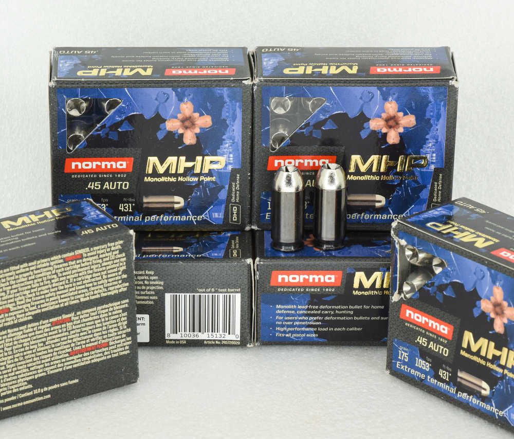 Norma .45 Auto 45 ACP 175grn Monolithic HP 120rds FREE SHIPPING !!-img-3