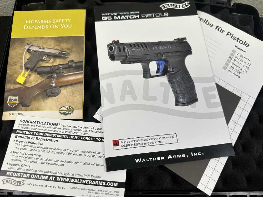 Walther Q5 Match – Polymer Frame Model (5” Match Barrel, With Case & Access-img-12