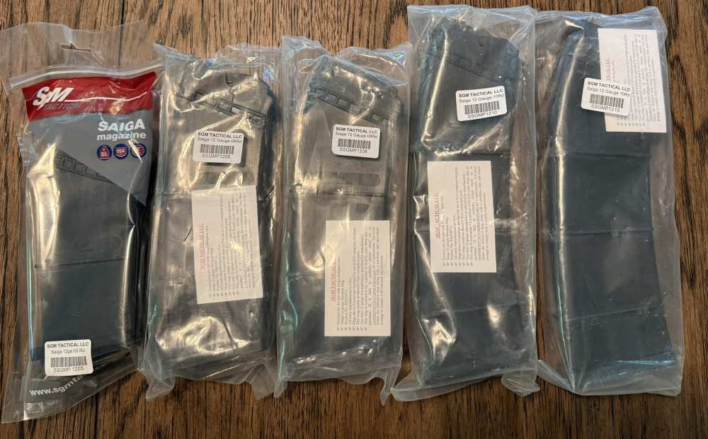 SGM mags (5) for Saiga 12 12ga 5rd 8rd 10rd -img-0