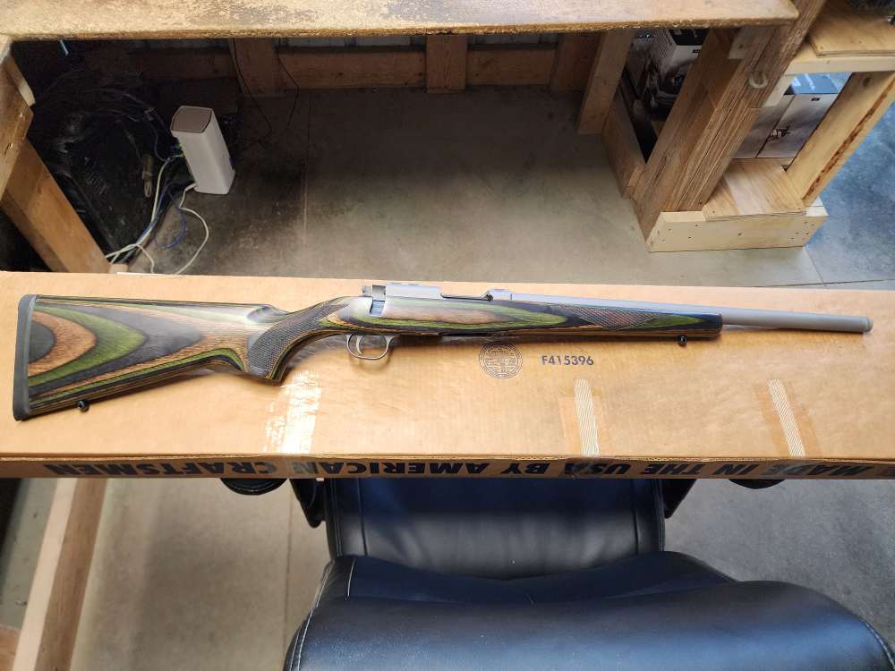 NEW! RUGER M77/17 .17 HORNET 18.50" THREADED STAINLESS SS M77 GREEN 77 NIB-img-0