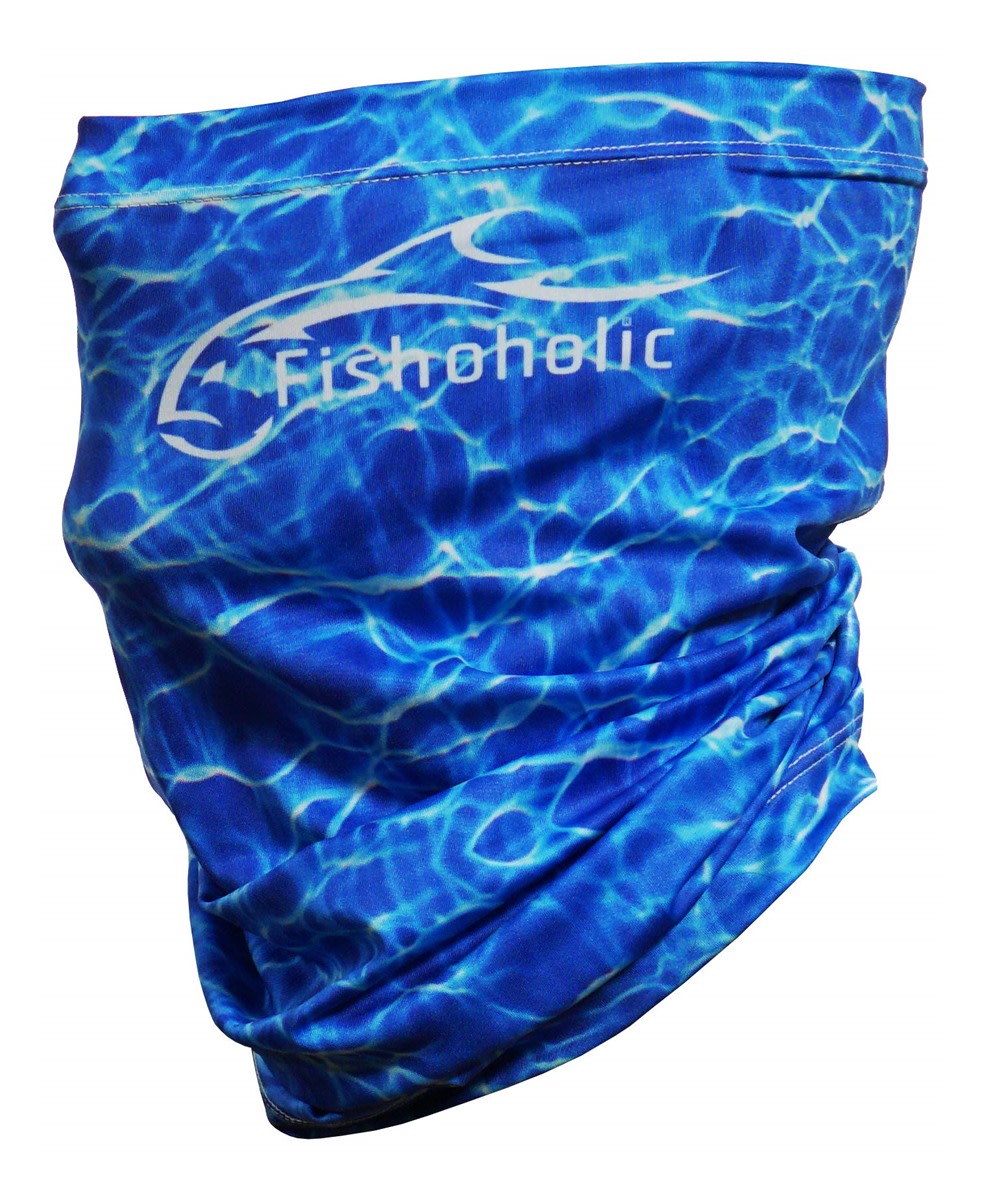 Fishoholic Fishing Face Mask Neck Gaiter Hunting Buff - 3 Colors - UPF50+ S-img-0