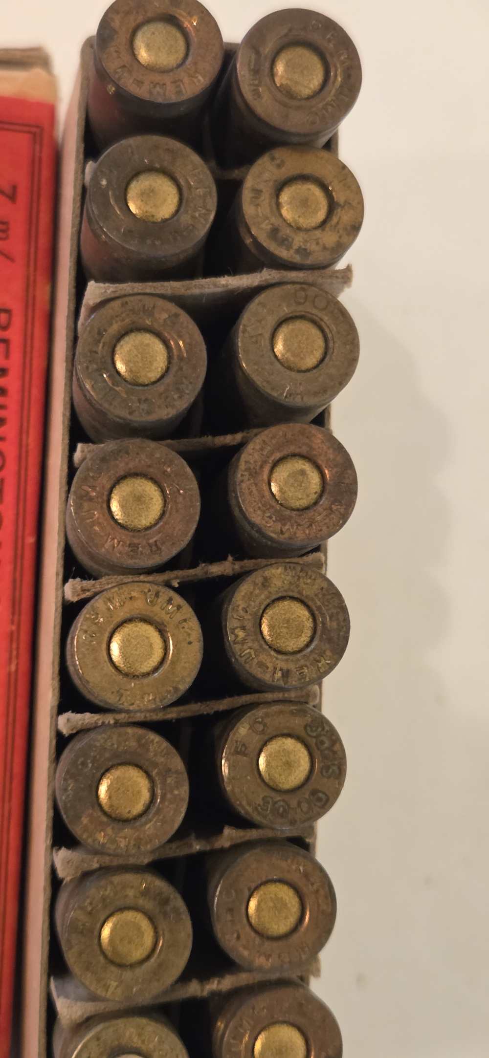 Vintage 7mm Mauser Ammo Box — 20 Rounds, Mixed Reloads — Remington-UMC Box -img-6
